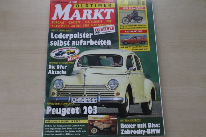 Deckblatt Oldtimer Markt (11/2002)